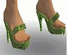 SM Snaz Green Heels