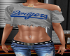 Dodgers Grey Crop Top