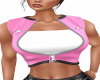 PInk N Black Lather Vest