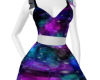 Galaxy Ruffle Dress