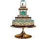 Choco &Teal Wedding Cake