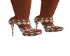 brownpink argyle heels