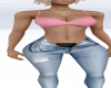 jeans pink bra