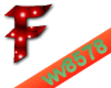 The letter F (Red)