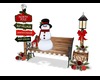 Snowman bench