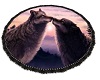 kissing Wolf rug