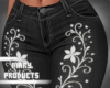 flowers jeans