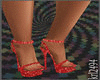 red glit. heels