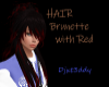 HAIR - Brunette w/ red F