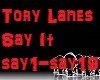 Tory Lanes Say It
