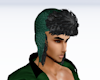 Green Lthr,Black Fur hat