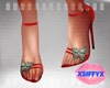 {S} Red Butterfly Heels