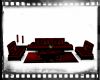 Salsa red /blk couch set