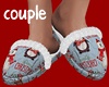 Xmas Couple Slippers M