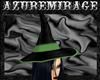 ^AZ^Blk/Grn Witch Hat