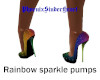 Rainbow sparkle pumps