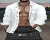 [S] White Open Shirt