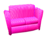 Pink Gingham Sofa