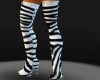 Zebra Print High Boots