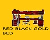 RED/BLACK/GOLD BED