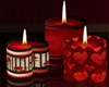 Row of Valentine Candles