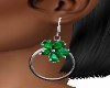 GREEN  PLUMERIA  EARRING