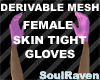 Female Gloves Mesh