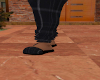 black plaid slippers F