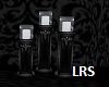 candles black pillar 3pc