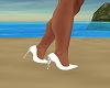 white heels silver