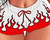 White / Red Flames Set