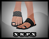 Hippies Black Sandals