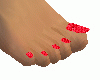Red glitter toes