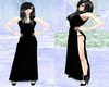 Double Slit Dress Black