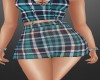 Teal Plaid Sheer Skirt
