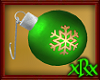 Christmas Ball Grn Flake
