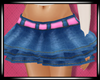 |Pink Belt Jean Skirt|