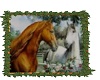Horses with Ivy Frame