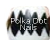 b&w polka dot nails