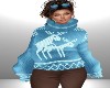 Reindeer blue sweater