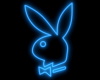 neon playboy bunny blue