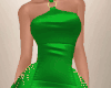 Flirty Green Satin Gown