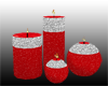 (IKY2) 4 BIG CANDLES RED