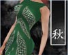 [Rhu] Green Silver Dress