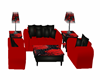 Blk/Red Marble NP Set