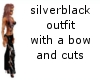 silver/black outfit 