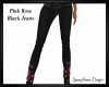 Pink Rose Jeans Black