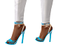 Light blue & cream heels
