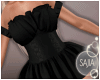 S! Satin Black Dress