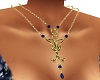 Gold/Blue Sapph Necklace